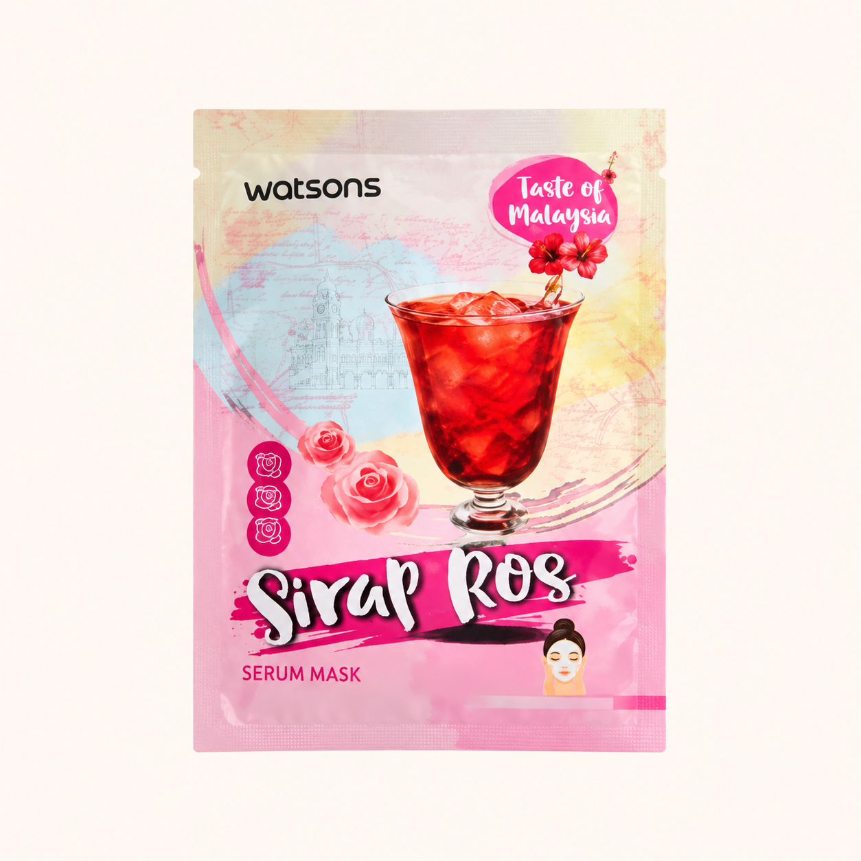 Watsons Taste of Malaysia 玫瑰糖漿精華面膜